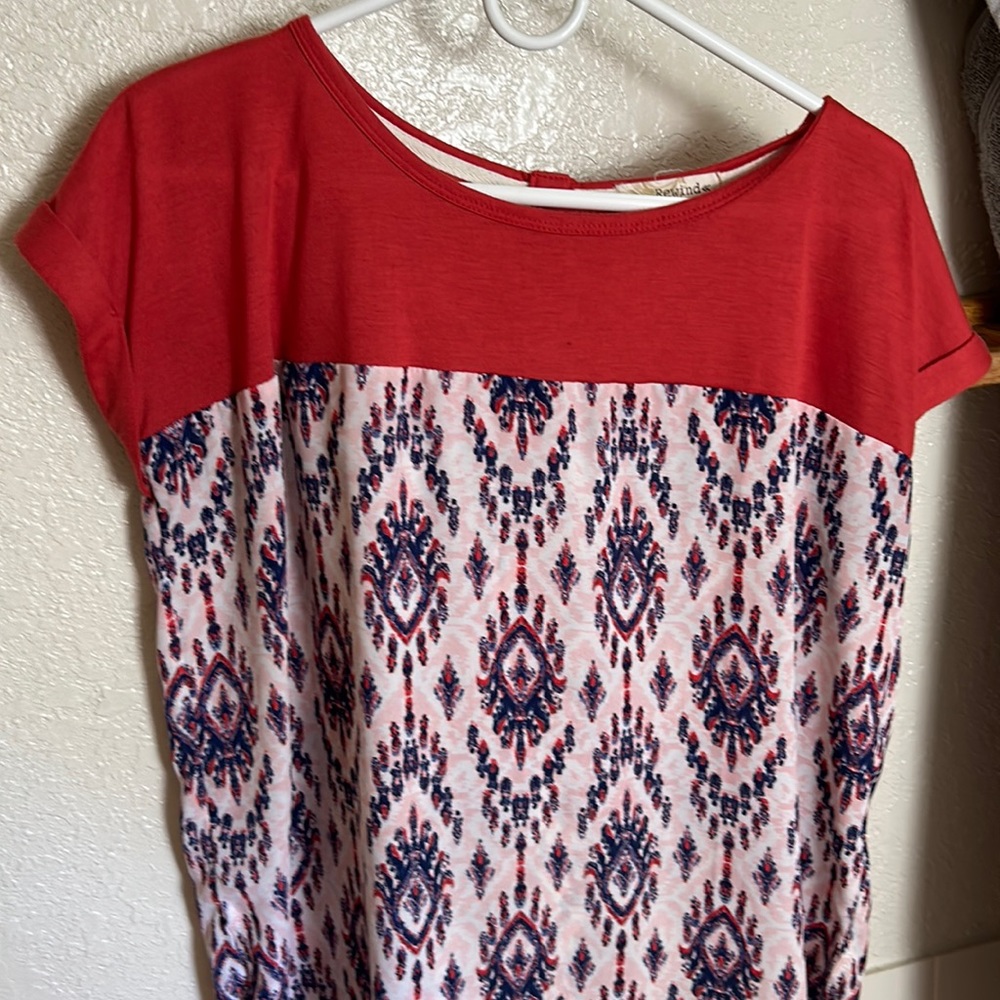 Pink and blue top